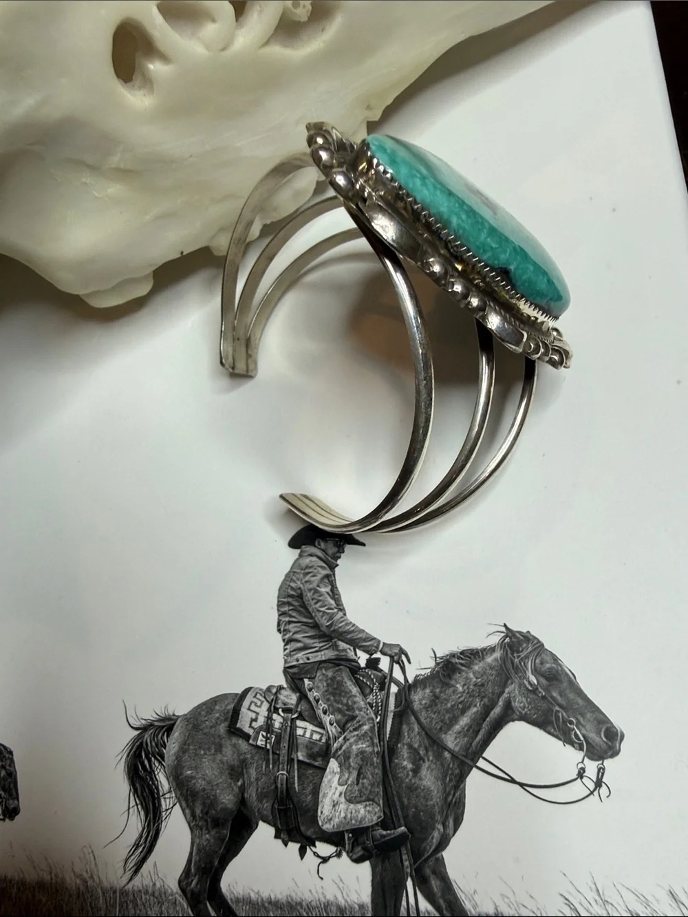 Turquoise Teardrop Donovan Nez 9.25 Sterling Silver